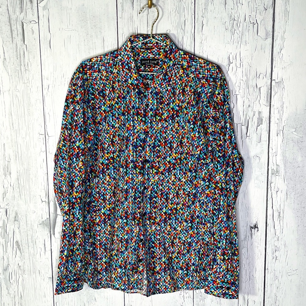 Jared Lang Multicolor Dress Shirt Size 3XL EUC
